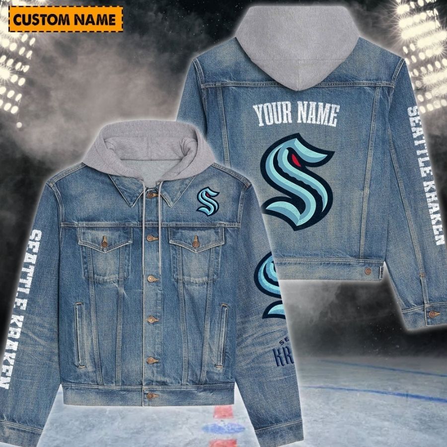 Seattle Kraken New Personalized Hooded Denim Jacket For Fans