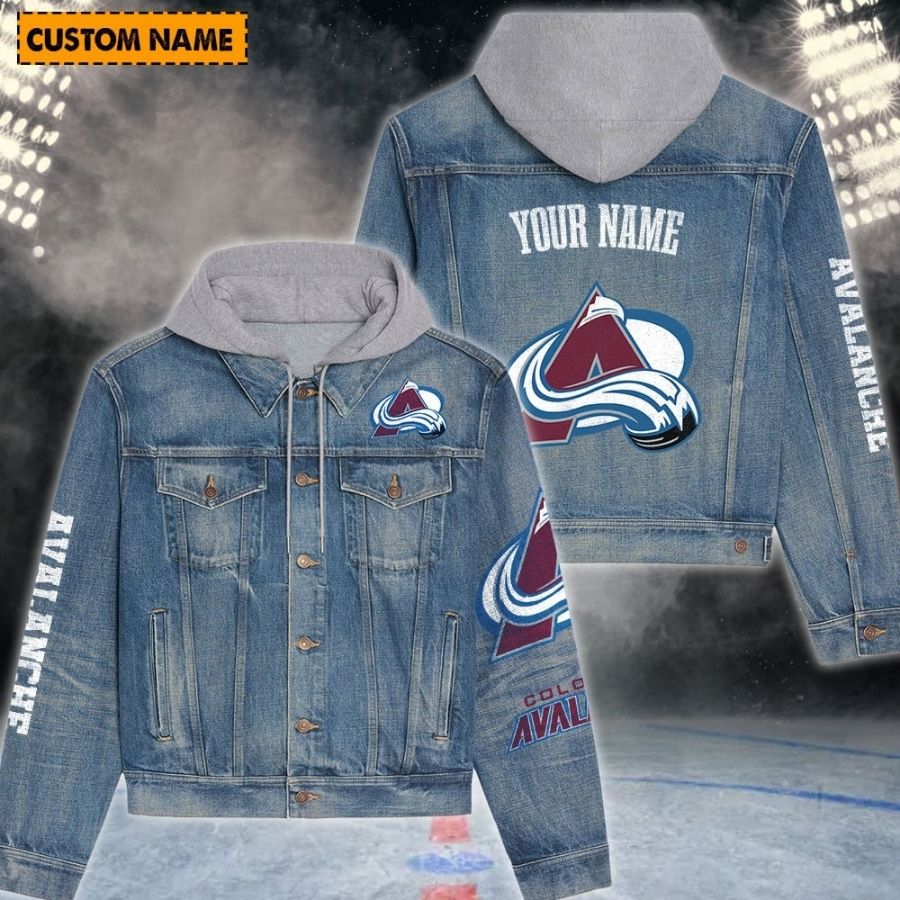Colorado Avalanche New Personalized Hooded Denim Jacket For Fans