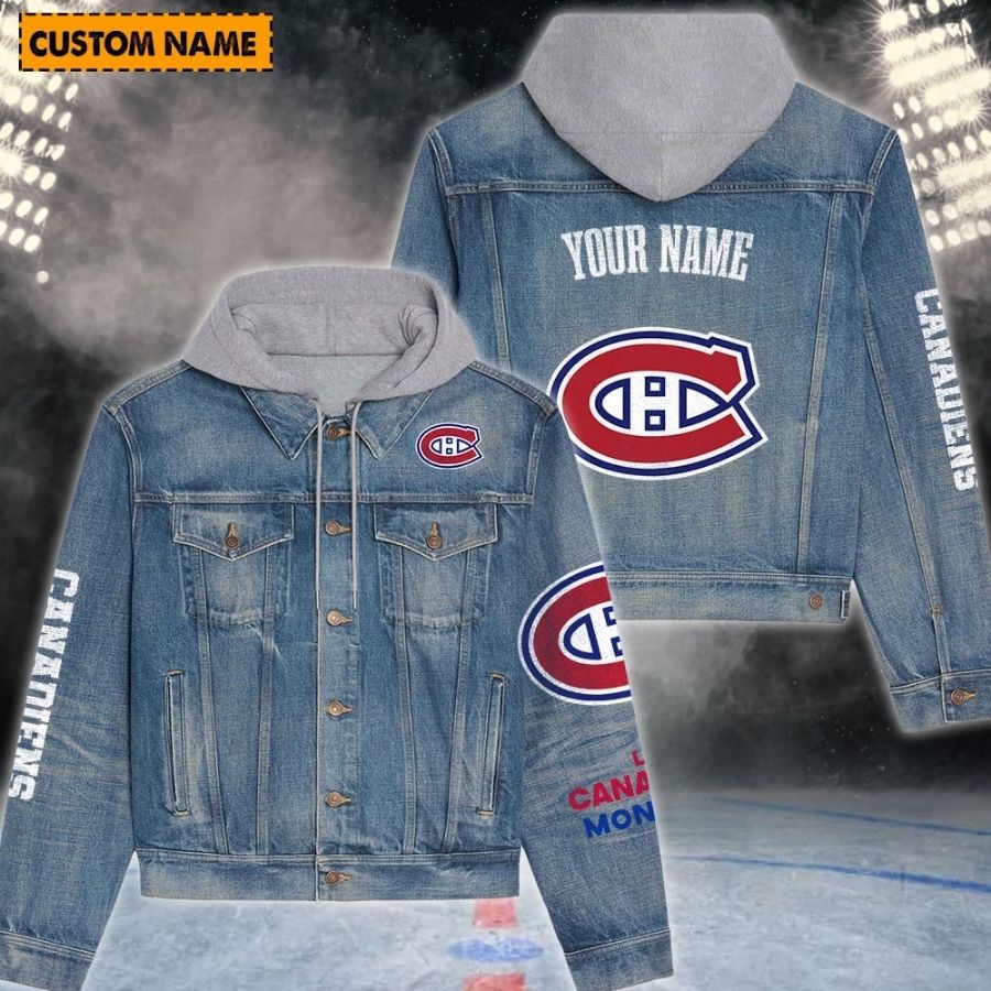 Montreal Canadiens New Personalized Hooded Denim Jacket For Fans