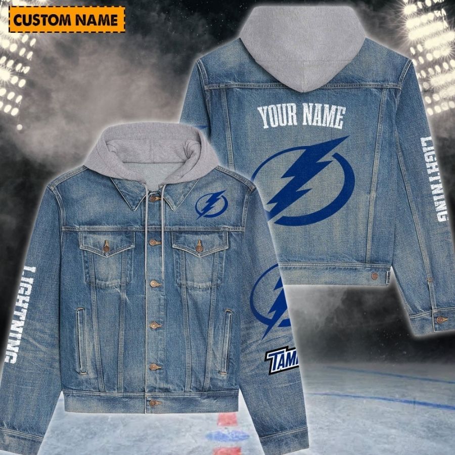 Tampa Bay Lightning New Personalized Hooded Denim Jacket For Fans