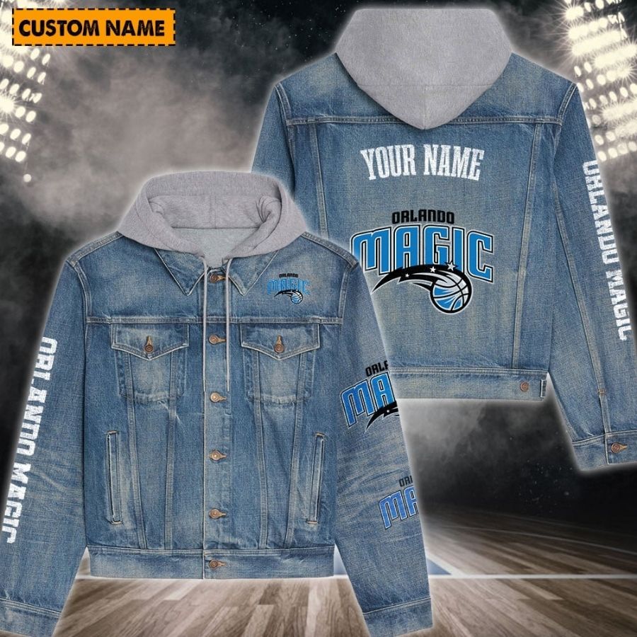 Orlando Magic New Personalized Hooded Denim Jacket For Fans