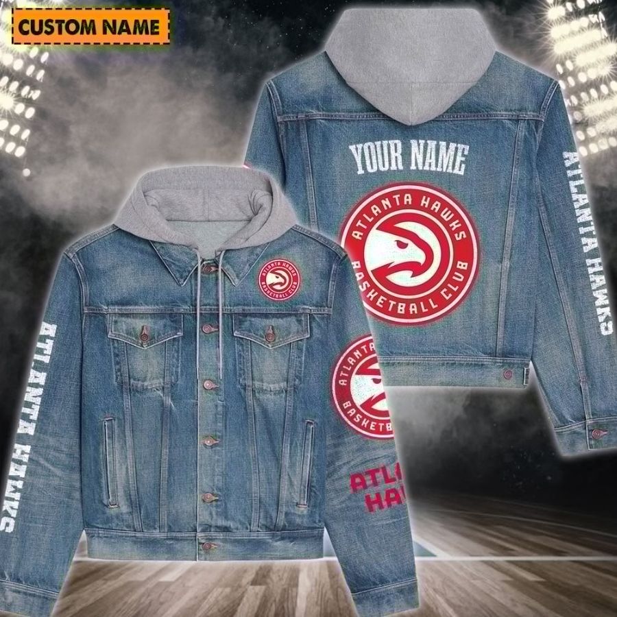 Atlanta Hawks New Personalized Hooded Denim Jacket For Fans
