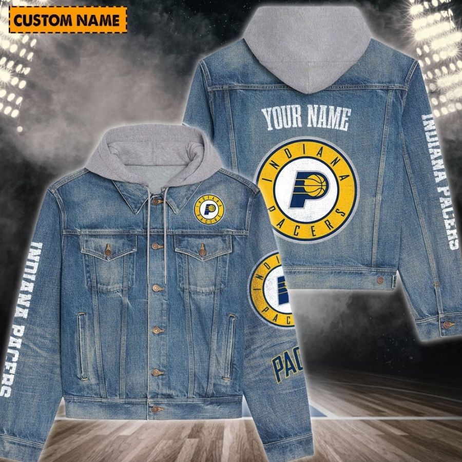 Indiana Pacers New Personalized Hooded Denim Jacket For Fans