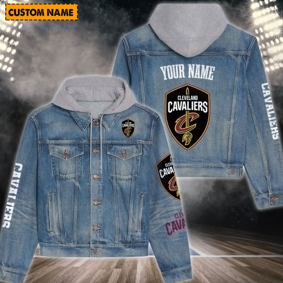 Cleveland Cavaliers New Personalized Hooded Denim Jacket For Fans