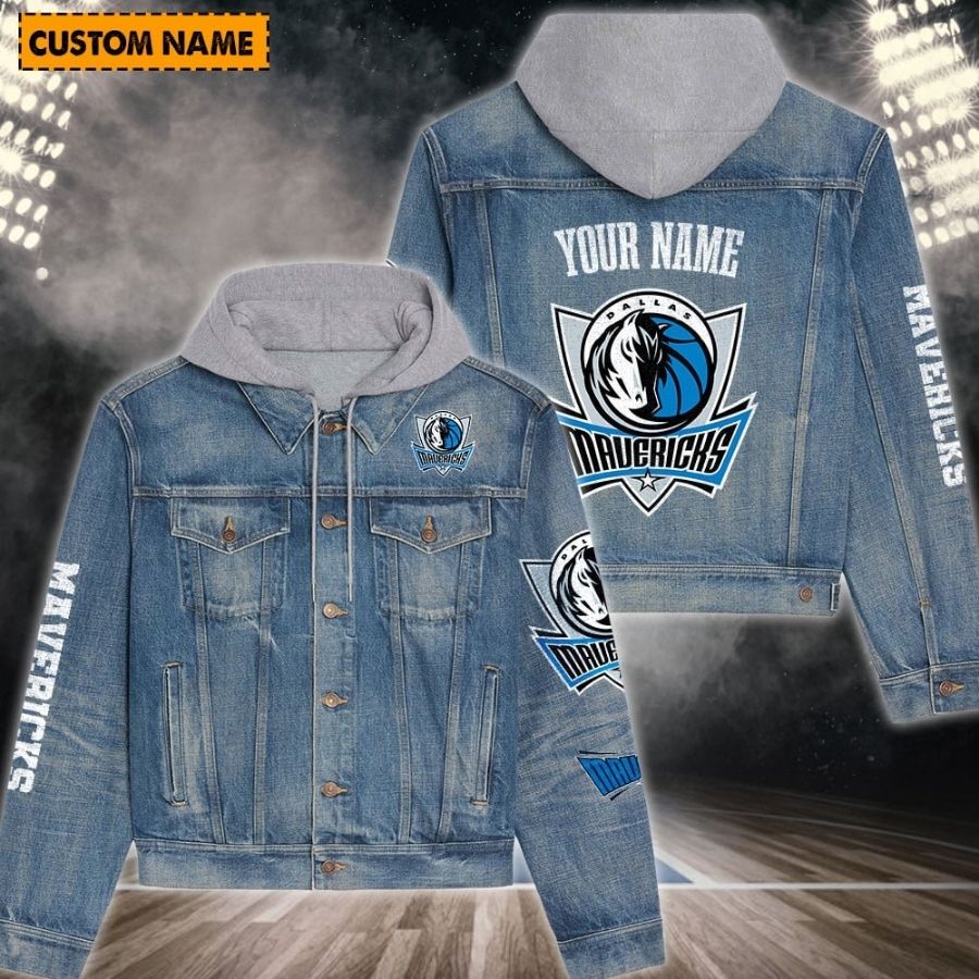 Dallas Mavericks New Personalized Hooded Denim Jacket For Fans