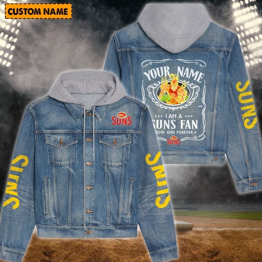 Suns New Personalized Hooded Denim Jacket For Fans