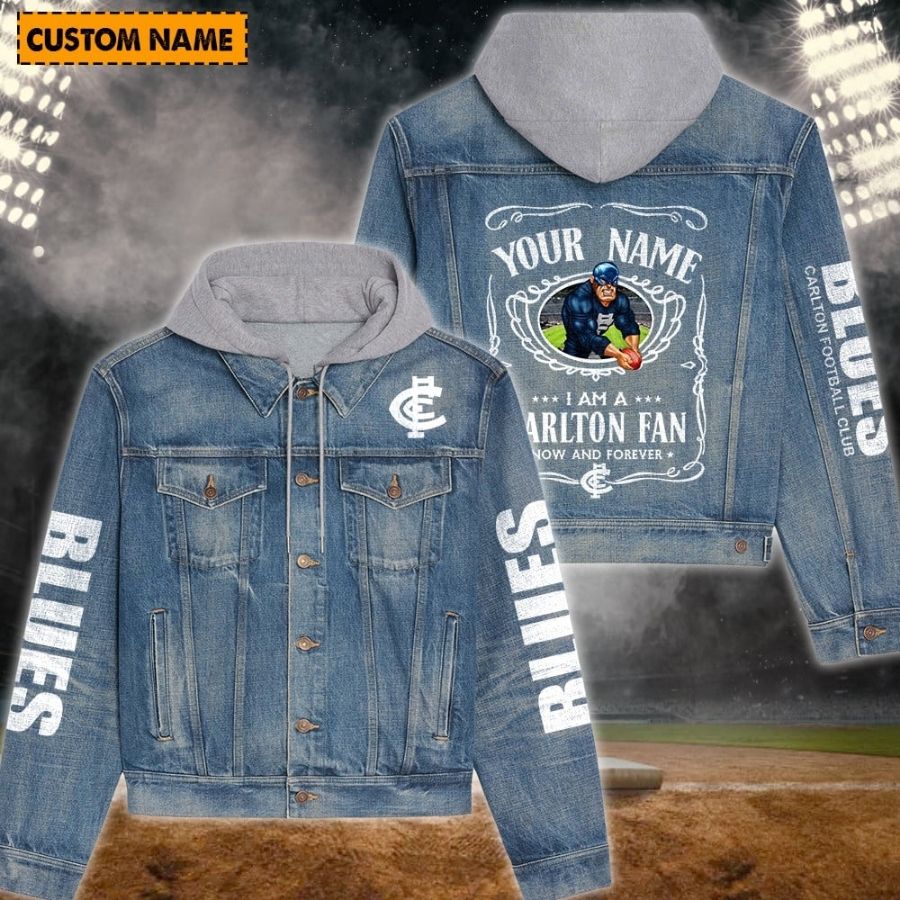 Carlton New Personalized Hooded Denim Jacket For Fans