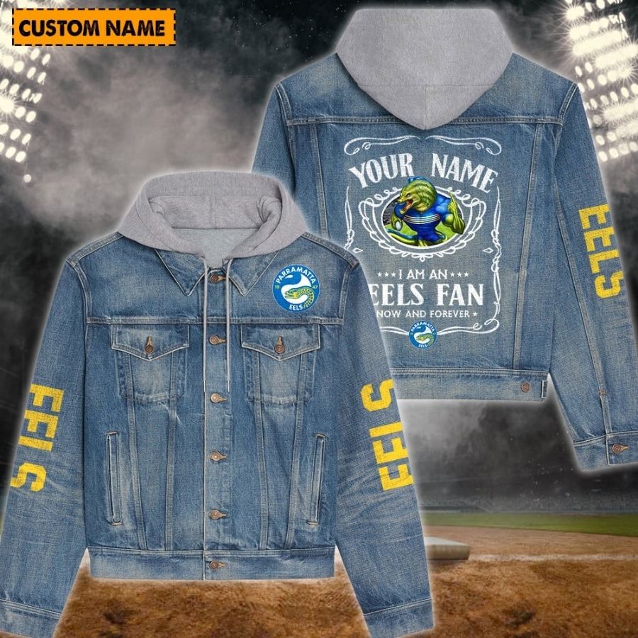 Parramatta Eels New Personalized Hooded Denim Jacket For Fans