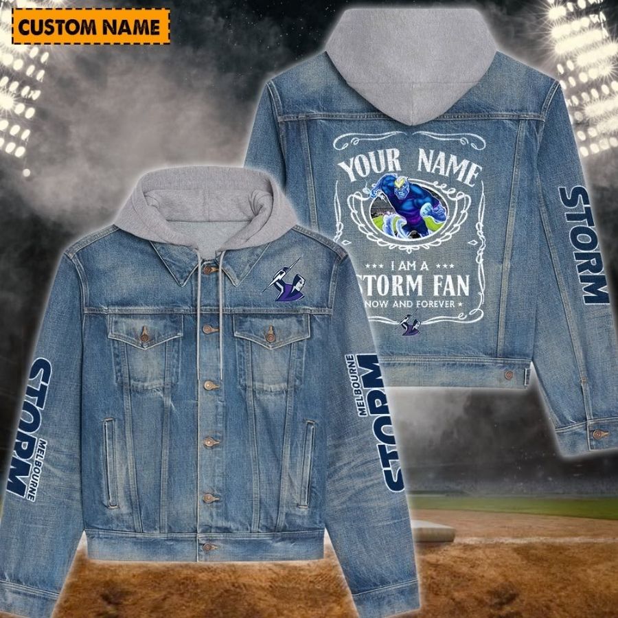 Melbourne Storm New Personalized Hooded Denim Jacket For Fans