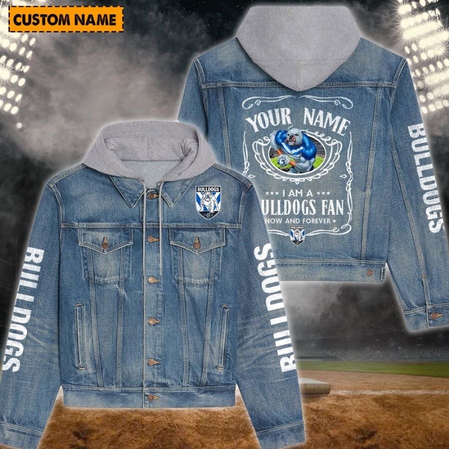 Canterbury-Bankstown Bulldogs New Personalized Hooded Denim Jacket For Fans