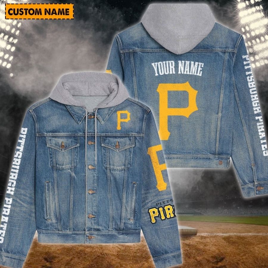 Pittsburgh Pirates New Personalized Hooded Denim Jacket For Fans