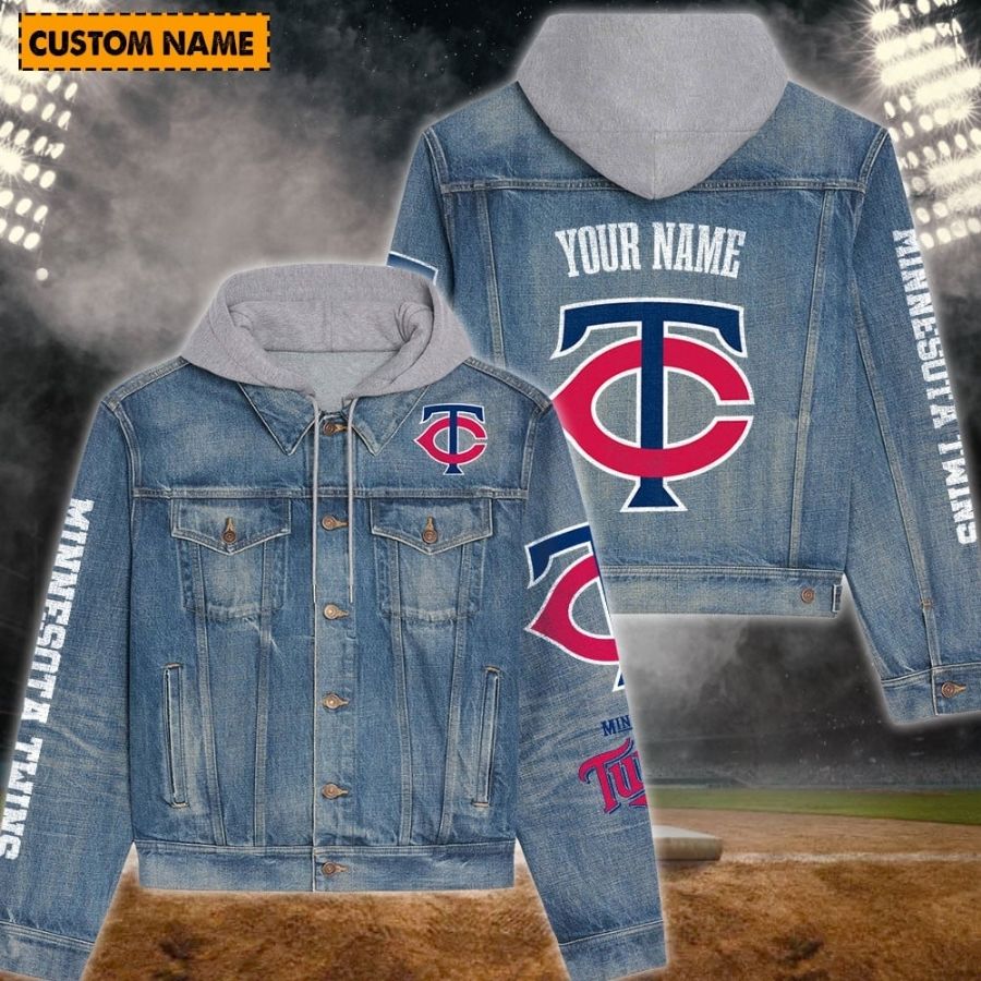 Minnesota Twins New Personalized Hooded Denim Jacket For Fans