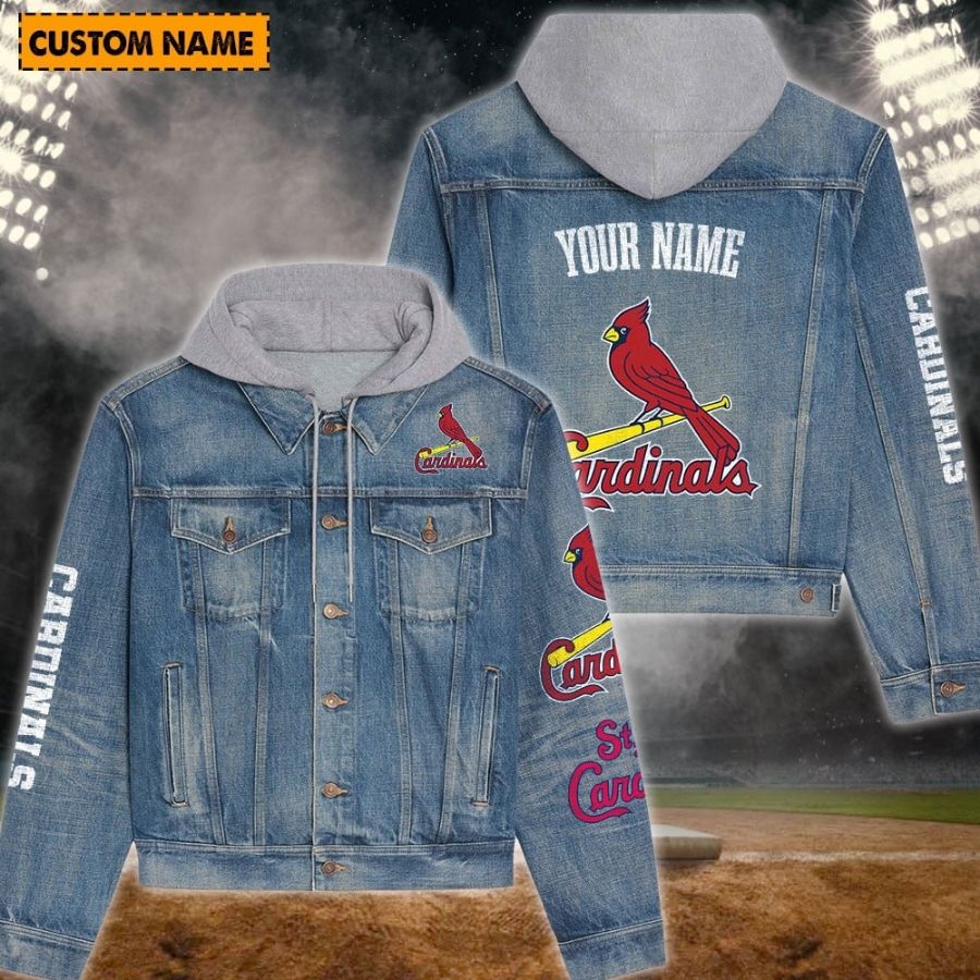 St Louis Cardinals New Personalized Hooded Denim Jacket For Fans