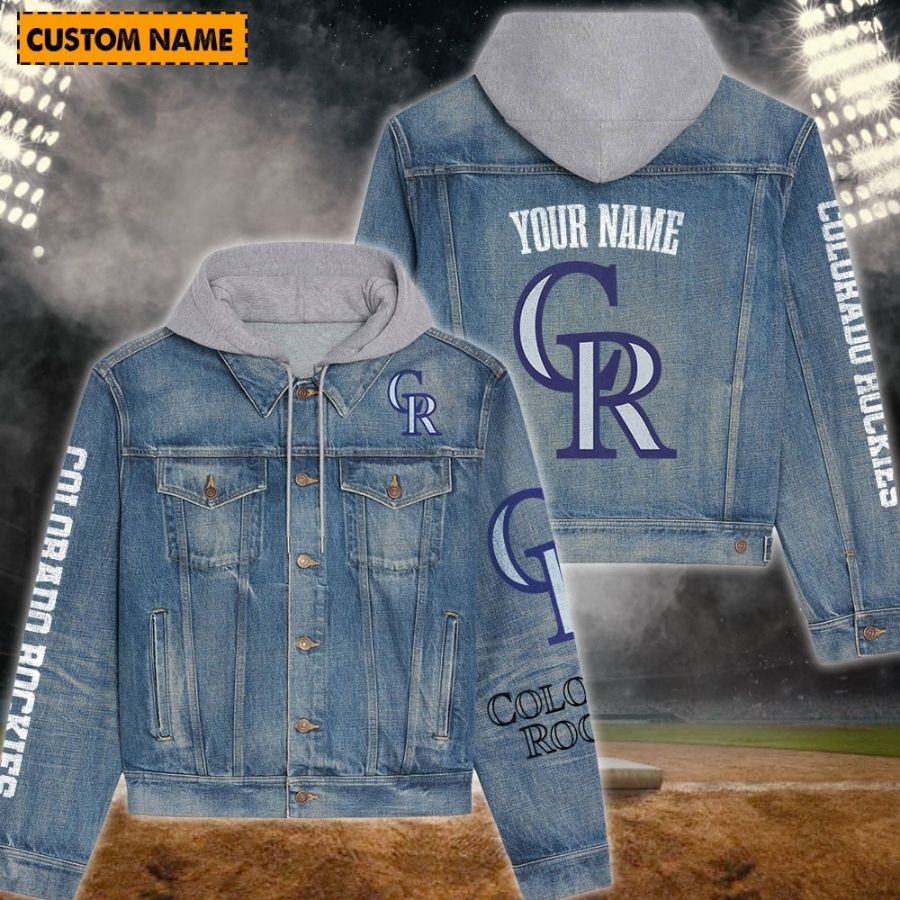 Colorado Rockies New Personalized Hooded Denim Jacket For Fans