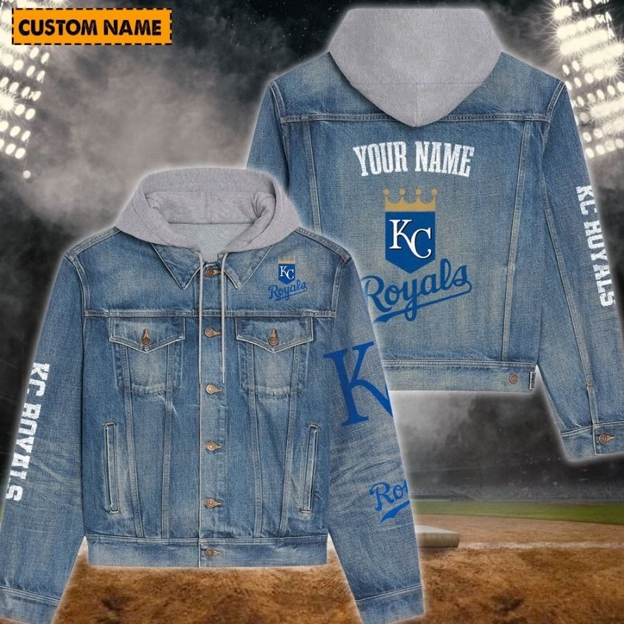 Kansas City Royals New Personalized Hooded Denim Jacket For Fans