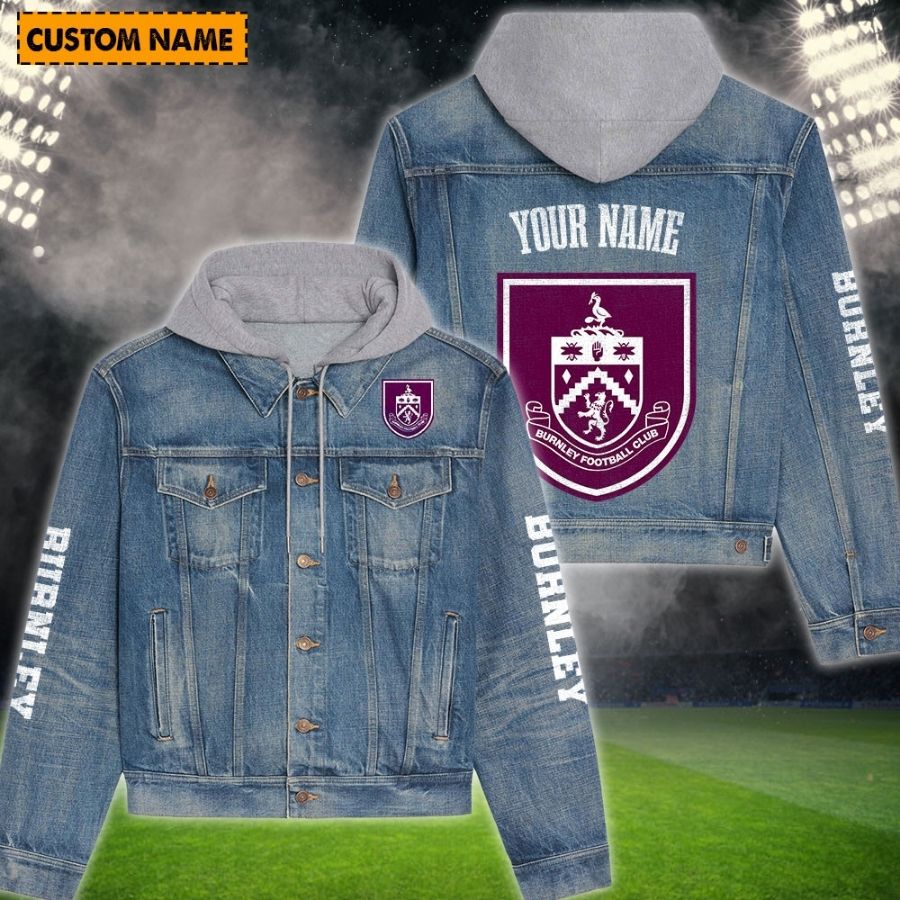 Burnley New Personalized Hooded Denim Jacket For Fans