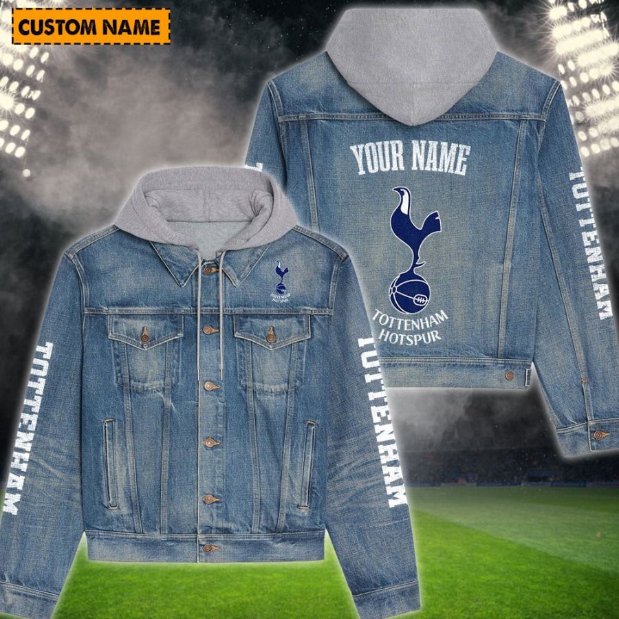 Tottenham Hotspur New Personalized Hooded Denim Jacket For Fans