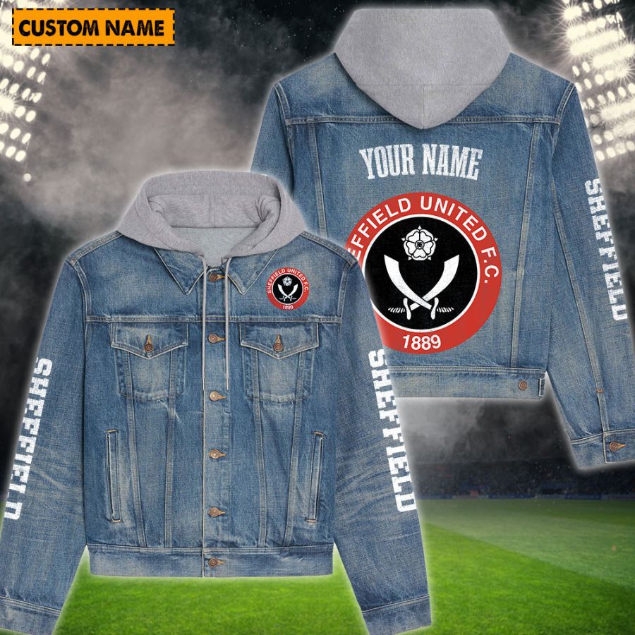Sheffield New Personalized Hooded Denim Jacket For Fans