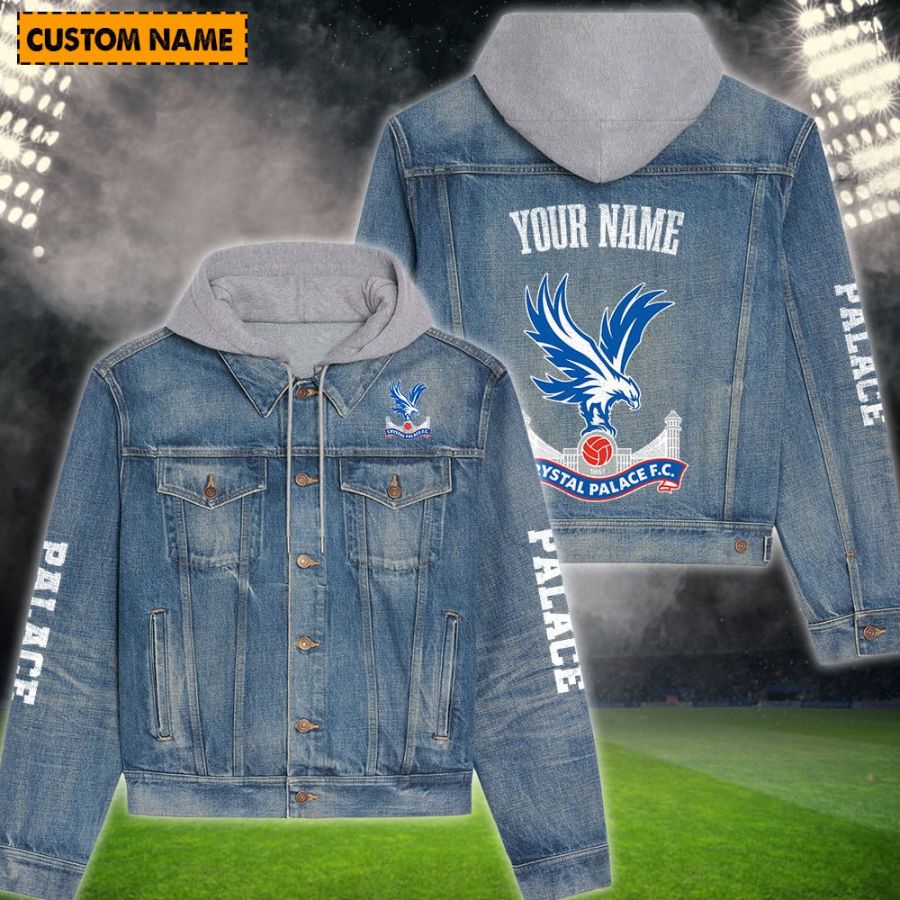 Crystal Palace New Personalized Hooded Denim Jacket For Fans