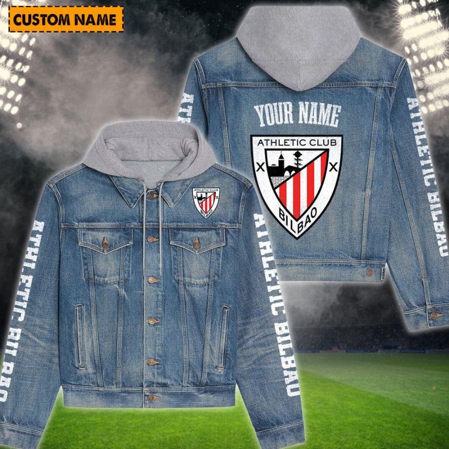 Athletic New Personalized Hooded Denim Jacket For Fans