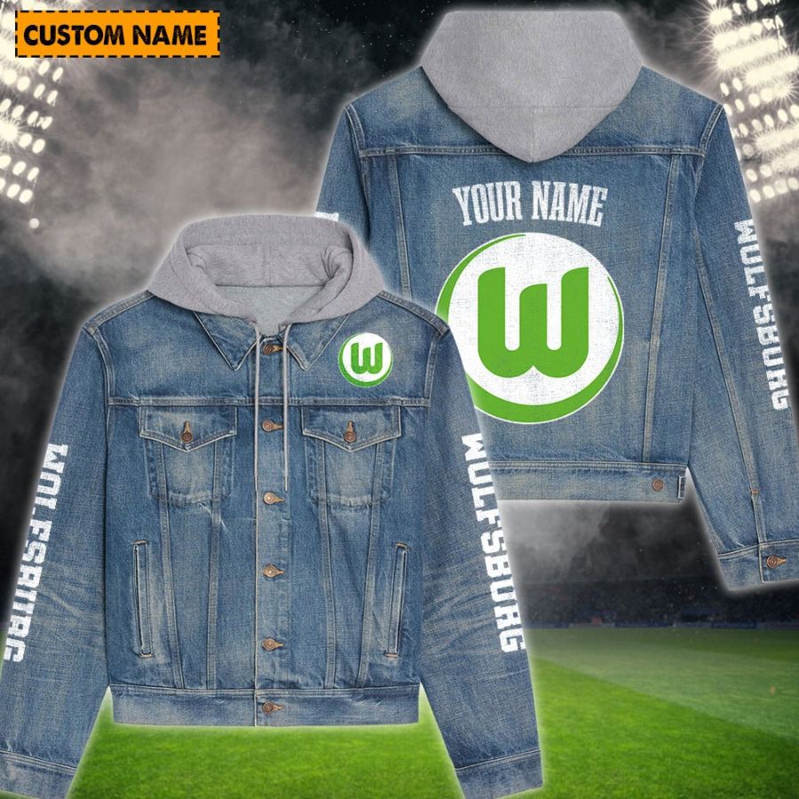 Vfl Wolfsburg New Personalized Hooded Denim Jacket For Fans