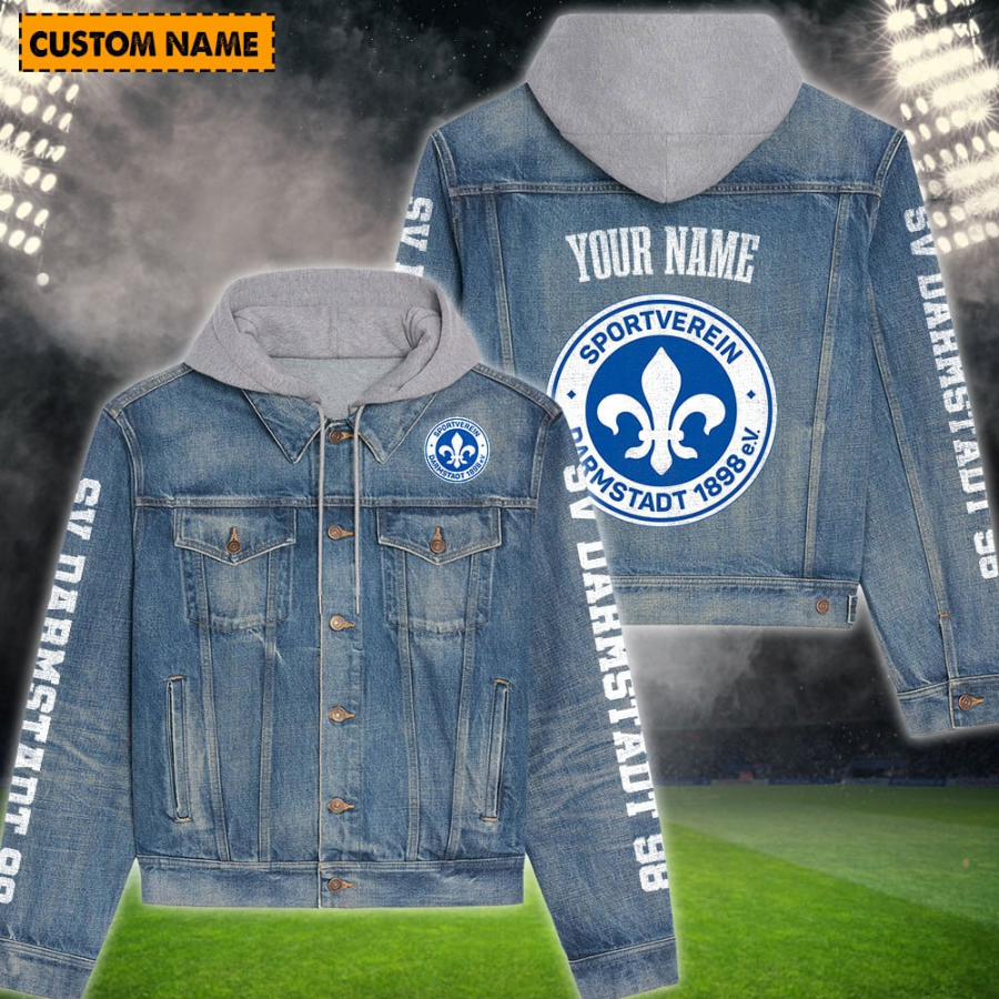 Sv Darmstadt 98 New Personalized Hooded Denim Jacket For Men Women For Fans