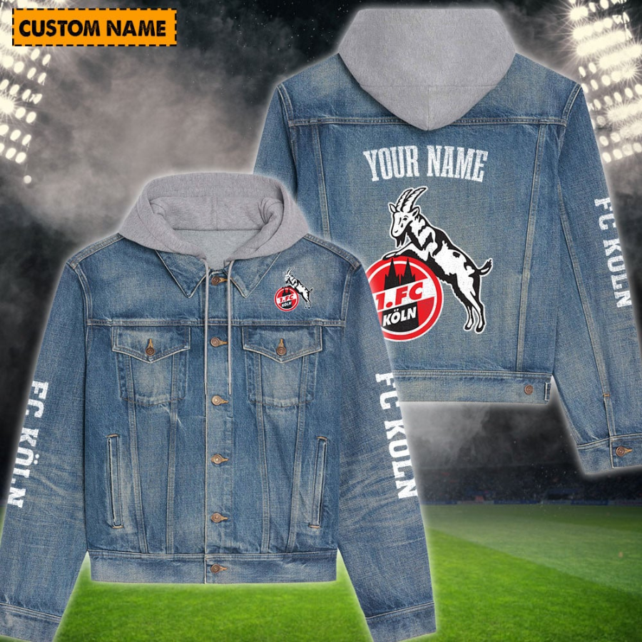 Fc Koln New Personalized Hooded Denim Jacket For Men Women For Fans