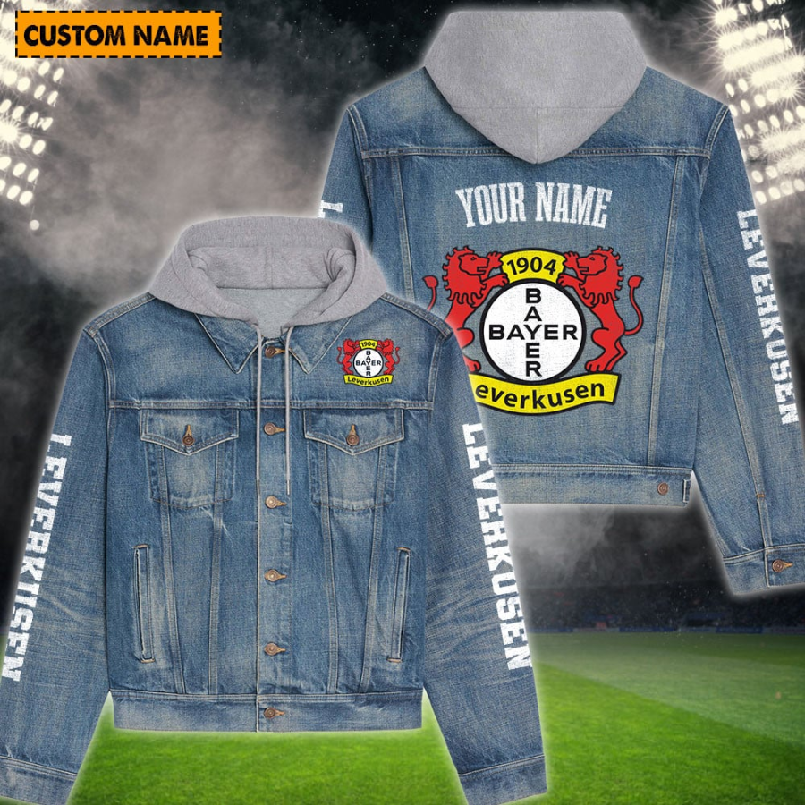Bayer 04 Leverkusen New Personalized Hooded Denim Jacket For Men Women For Fans