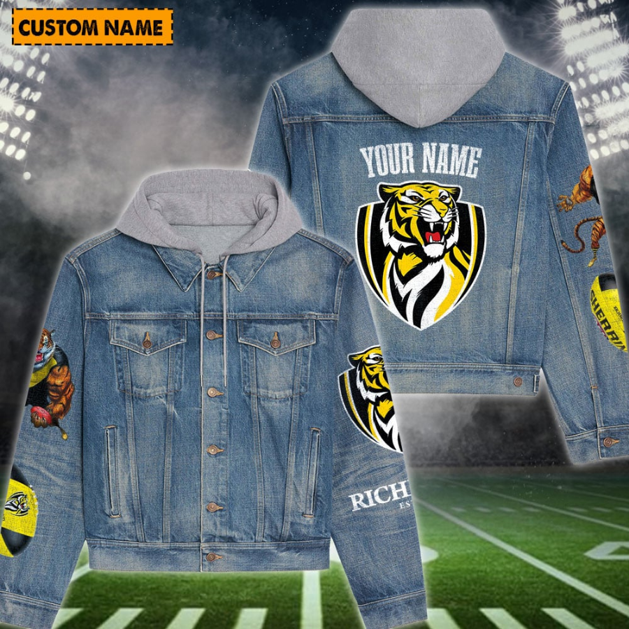 Richmond New Personalized Hooded Denim Jacket For Men Women Sport Fans