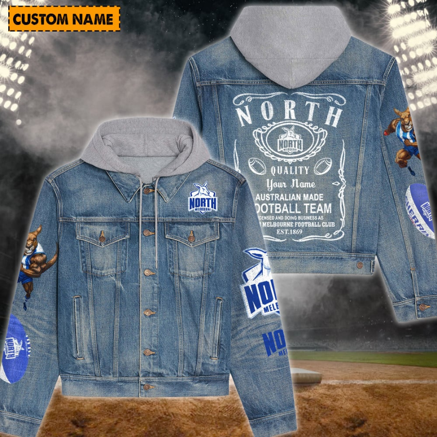North Melbourne New Personalized Hooded Denim Jacket For Fan