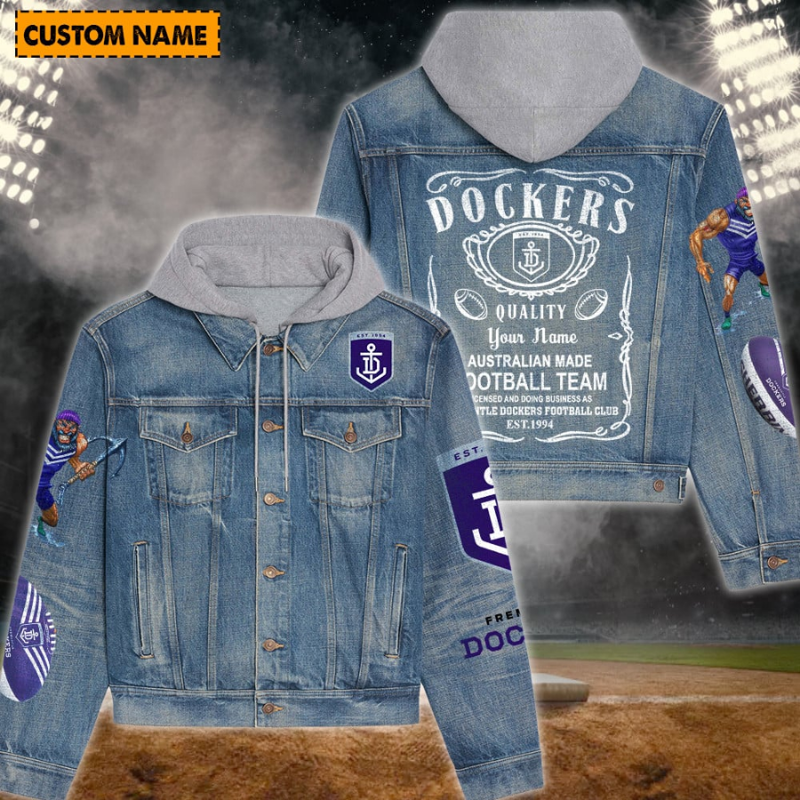 Fremantle New Personalized Hooded Denim Jacket For Fan