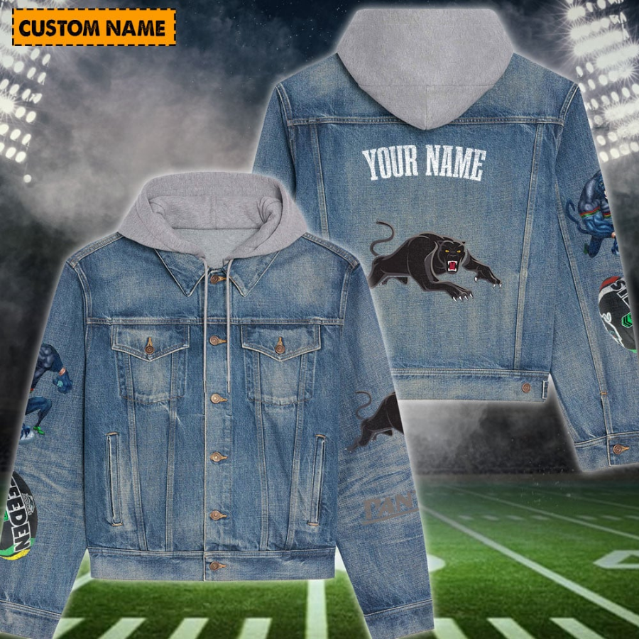 Penrith Panthers New Personalized Hooded Denim Jacket For Fan