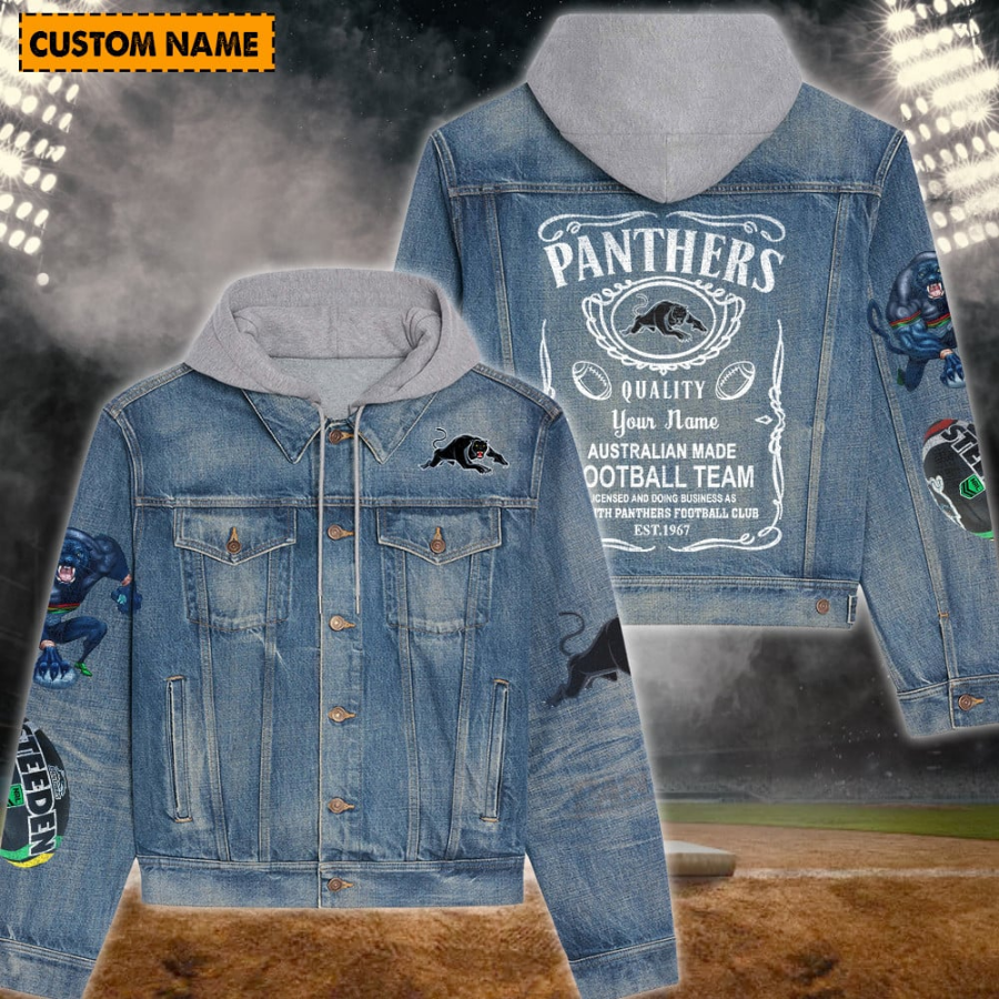 Penrith Panthers New Personalized Hooded Denim Jacket For Fans