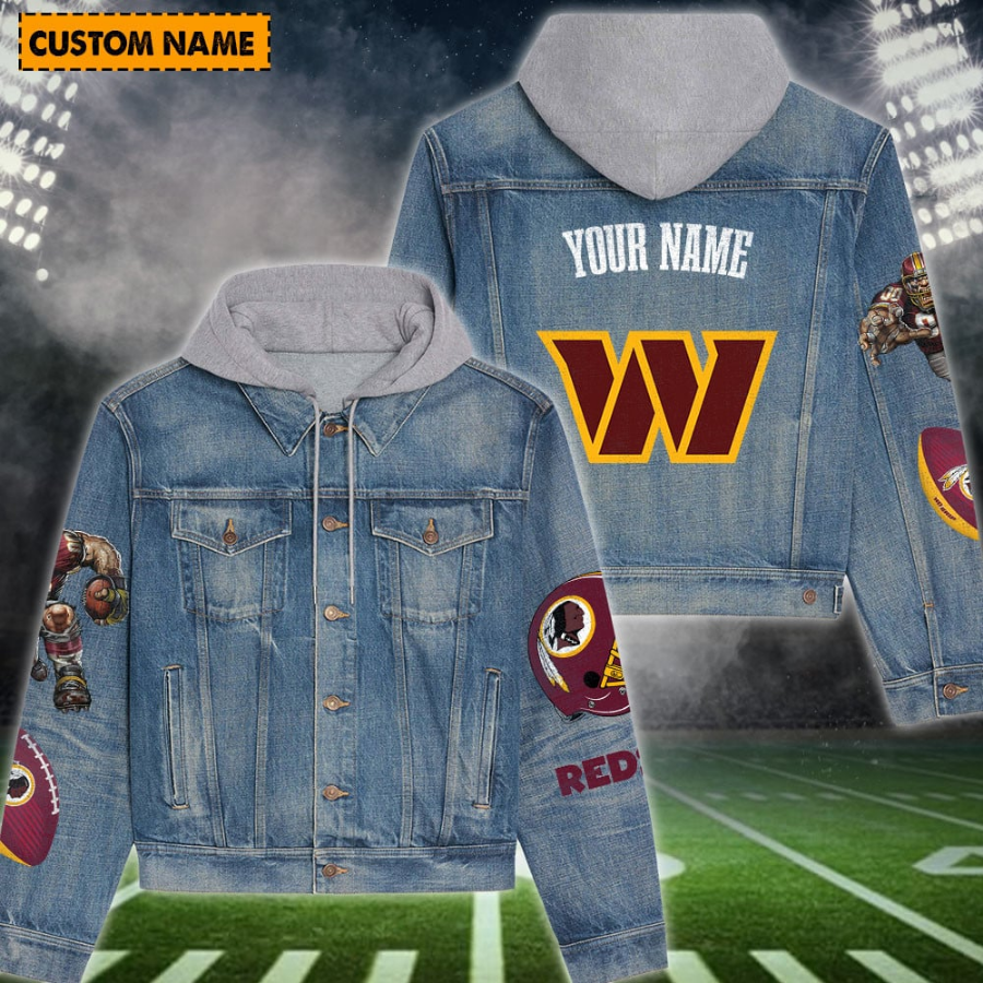 Washington Commanders New Personalized Hooded Denim Jacket For Fans