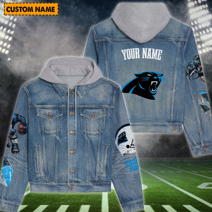 Carolina Panthers New Personalized Hooded Denim Jacket For Fans