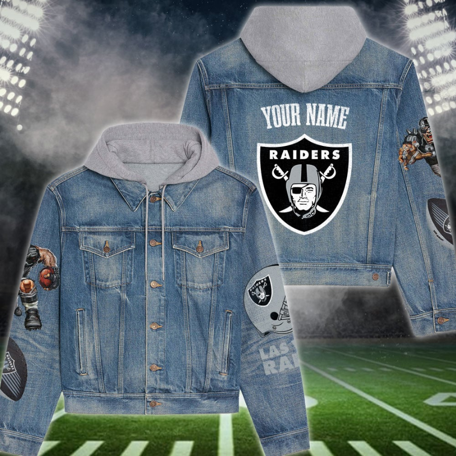 Las Vegas Raiders New Personalized Hooded Denim Jacket For Fans