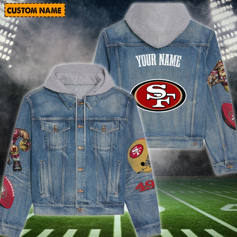 San Francisco 49Ers New Personalized Hooded Denim Jacket For Fans