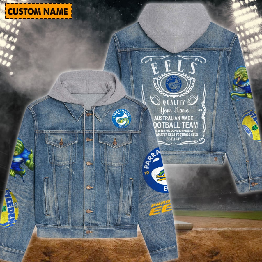 Parramatta Eels New Personalized Hooded Denim Jacket For Fan
