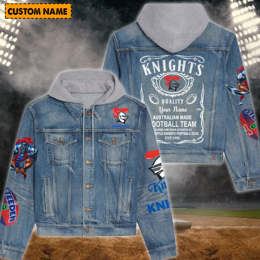 Newcastle Knights New Personalized Hooded Denim Jacket For Fans