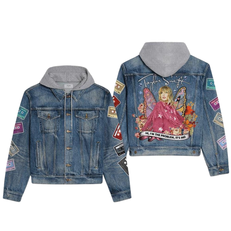Taylor Swift 2025 Merch Hooded Denim Jacket