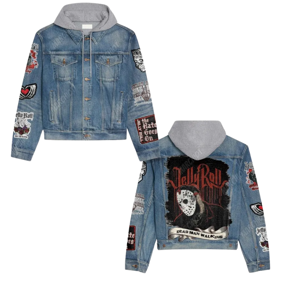 Jelly Roll Hooded Denim Jacket 