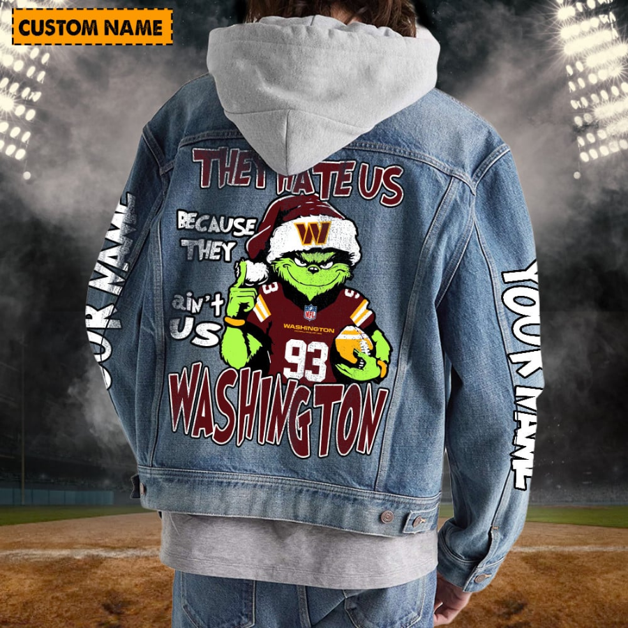 Washington Commanders New Personalized Hooded Denim Jacket For Fan
