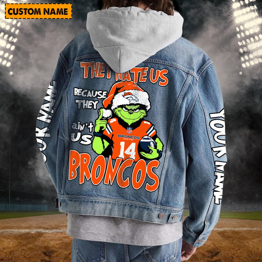 Denver Broncos New Personalized Hooded Denim Jacket For Fan