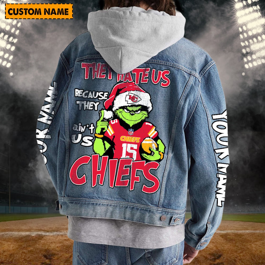 Kansas City Chiefs New Personalized Hooded Denim Jacket For Fan