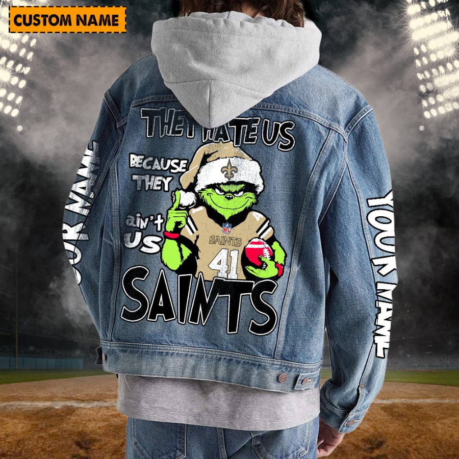 New Orleans Saints New Personalized Hooded Denim Jacket For Fan