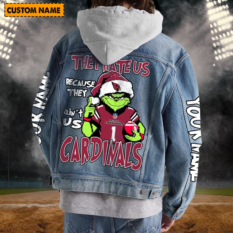 Arizona Cardinals New Personalized Hooded Denim Jacket For Fans