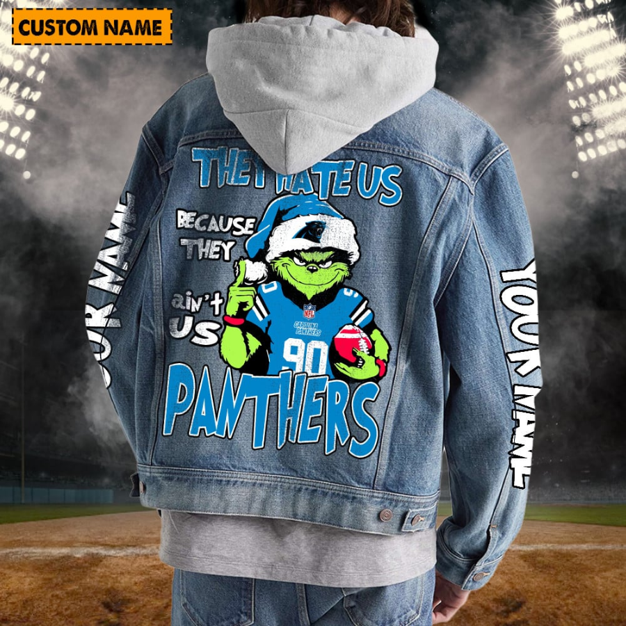 Carolina Panthers New Personalized Hooded Denim Jacket For Fan