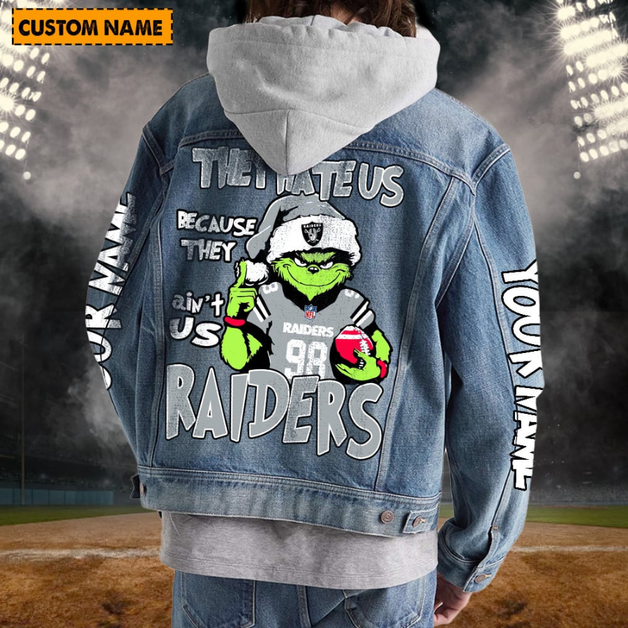 Las Vegas Raiders New Personalized Hooded Denim Jacket For Fan