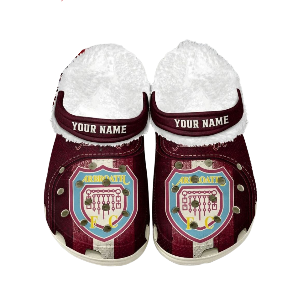 Arbroath F.C Custom Name Fleece Crocs Clogs