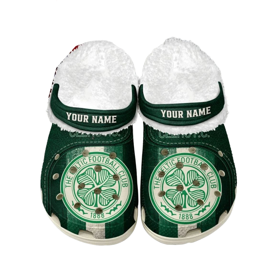 Celtic Fc Custom Name Fleece Crocs Clogs